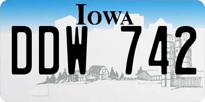 IA license plate DDW742