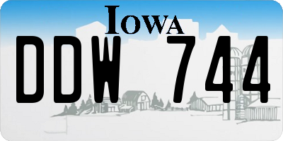 IA license plate DDW744
