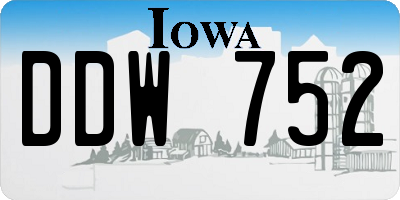 IA license plate DDW752