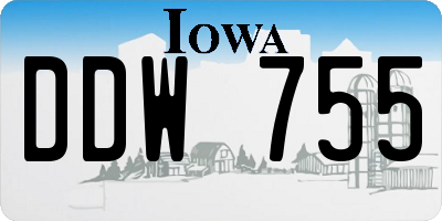 IA license plate DDW755
