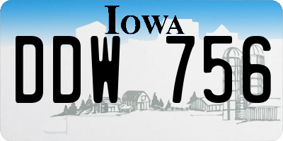 IA license plate DDW756
