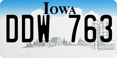 IA license plate DDW763