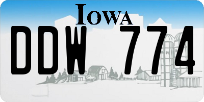 IA license plate DDW774
