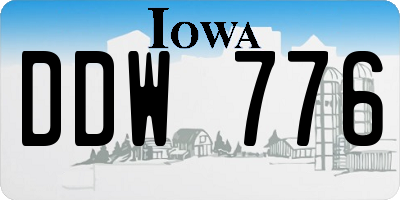 IA license plate DDW776