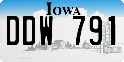IA license plate DDW791