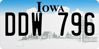 IA license plate DDW796