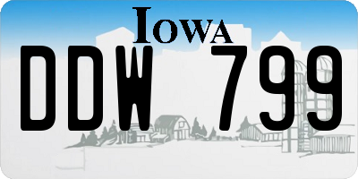 IA license plate DDW799