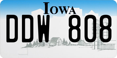 IA license plate DDW808