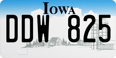 IA license plate DDW825