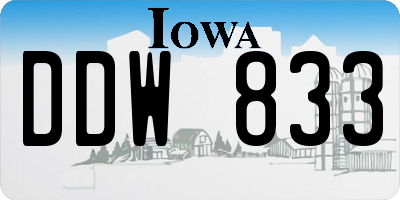 IA license plate DDW833