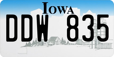 IA license plate DDW835