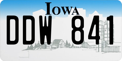 IA license plate DDW841