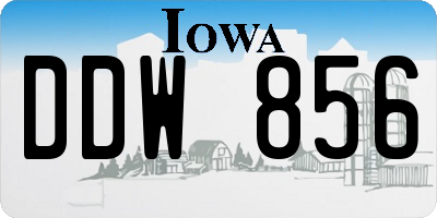 IA license plate DDW856
