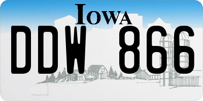IA license plate DDW866
