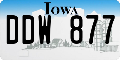 IA license plate DDW877