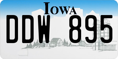 IA license plate DDW895