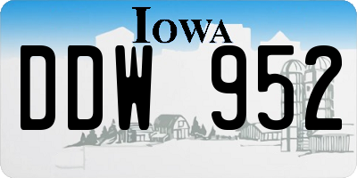IA license plate DDW952