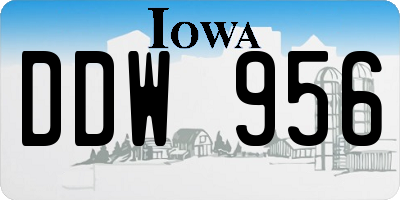 IA license plate DDW956
