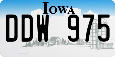 IA license plate DDW975