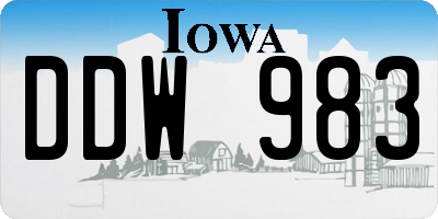 IA license plate DDW983