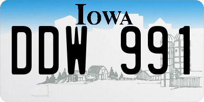 IA license plate DDW991