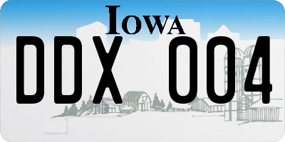 IA license plate DDX004