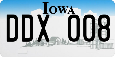 IA license plate DDX008