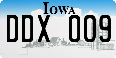IA license plate DDX009