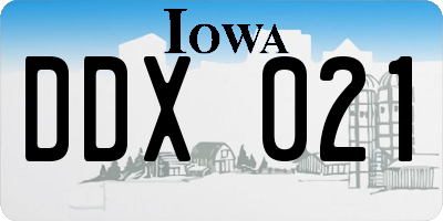 IA license plate DDX021
