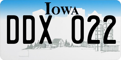 IA license plate DDX022