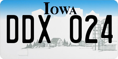 IA license plate DDX024