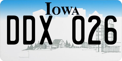 IA license plate DDX026