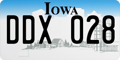 IA license plate DDX028