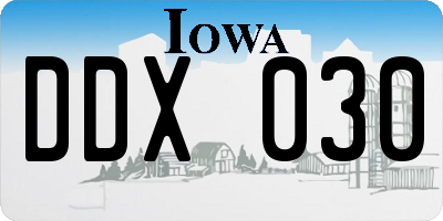 IA license plate DDX030
