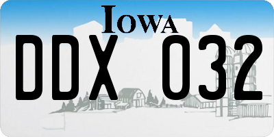 IA license plate DDX032