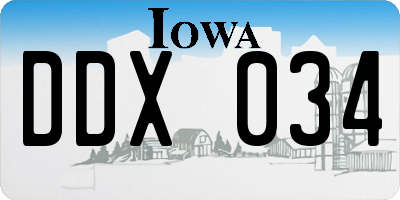 IA license plate DDX034