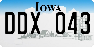 IA license plate DDX043