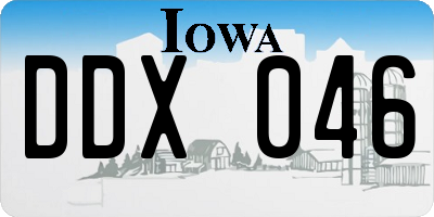 IA license plate DDX046