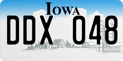 IA license plate DDX048