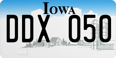 IA license plate DDX050