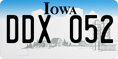 IA license plate DDX052