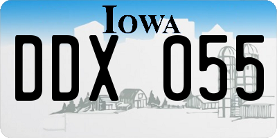 IA license plate DDX055