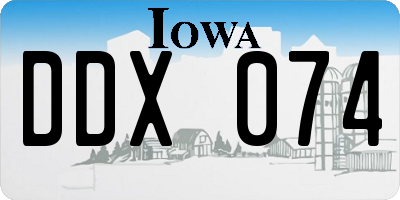 IA license plate DDX074