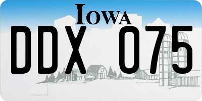 IA license plate DDX075