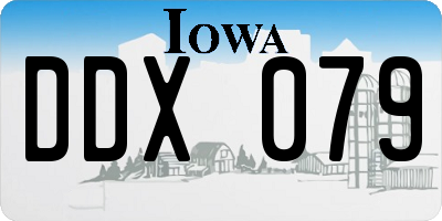 IA license plate DDX079