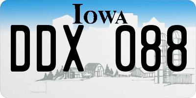IA license plate DDX088