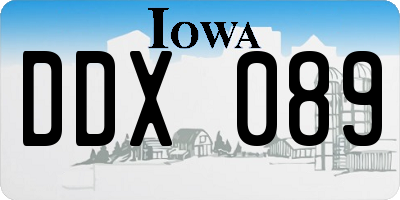 IA license plate DDX089