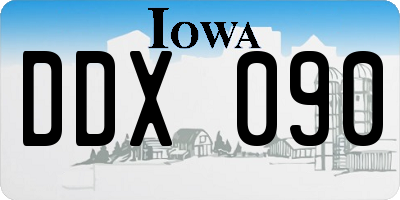IA license plate DDX090
