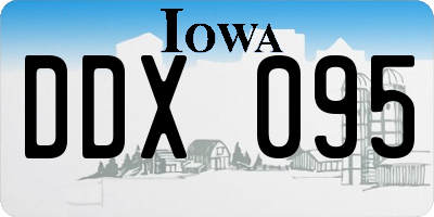 IA license plate DDX095