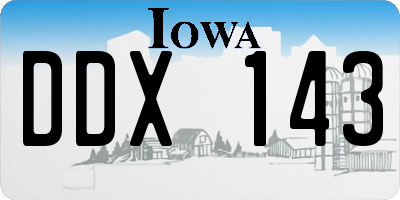 IA license plate DDX143